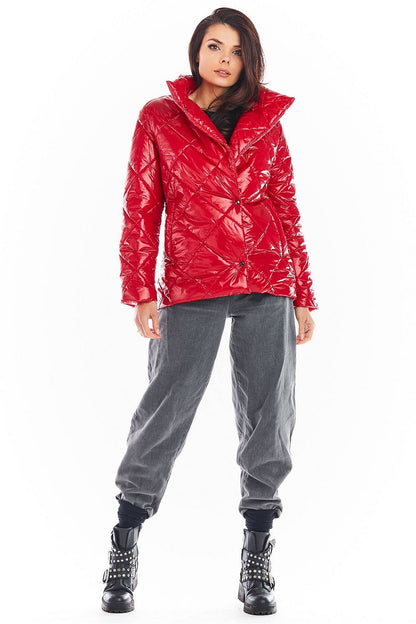   Kurtka Damska Model A384 Pikówka Red - awama 
