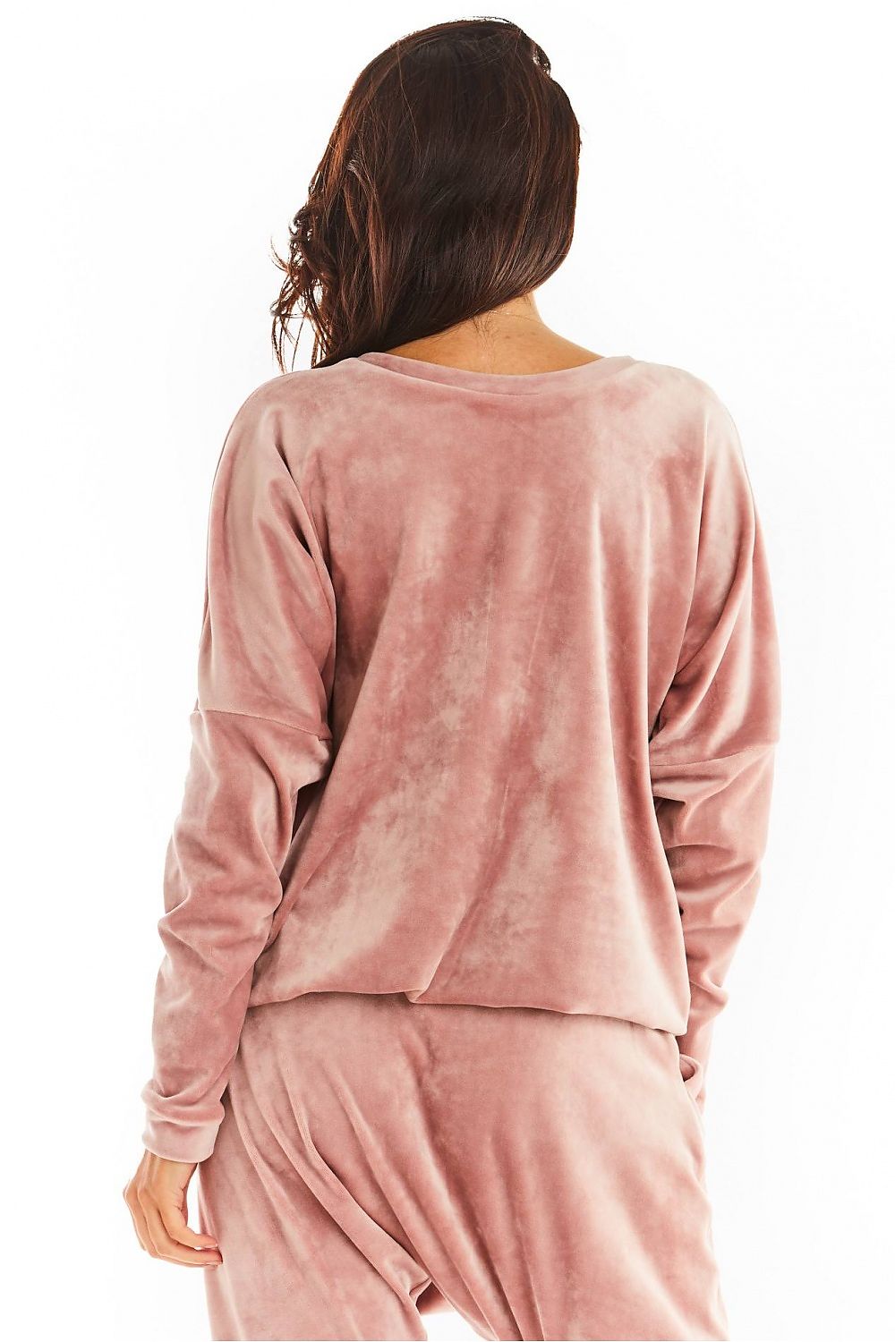   Bluza Damska Model A376 Pink Welur - awama 