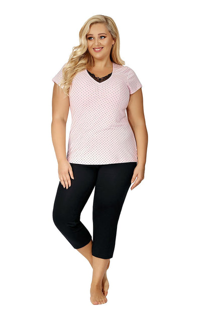  Piżama Damska Model Alice 3/4 Plus Pink - Donna 