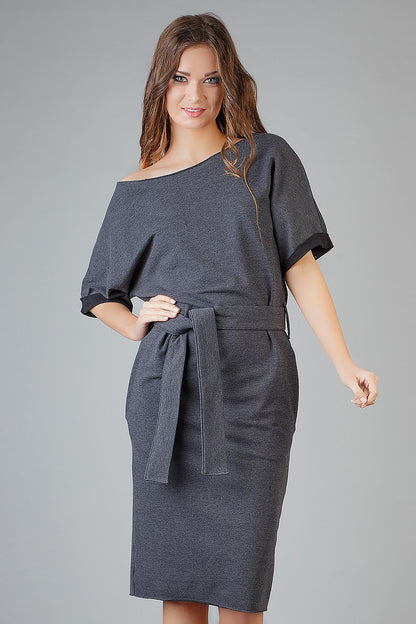  Sukienka Model Aleksandra 9 Dark Grey - Tessita 
