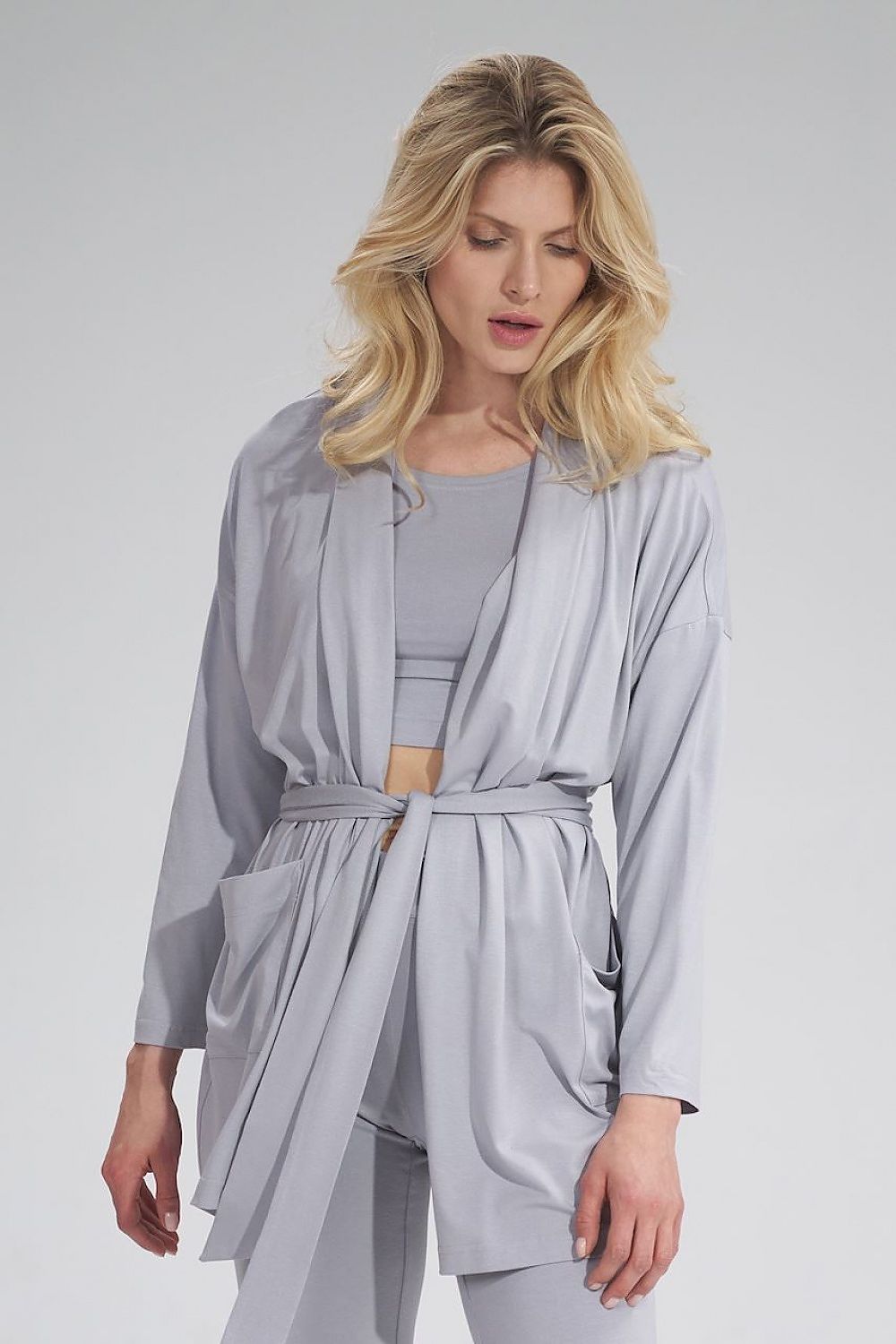   Bluza Damska Model M750 Light Grey - Figl 