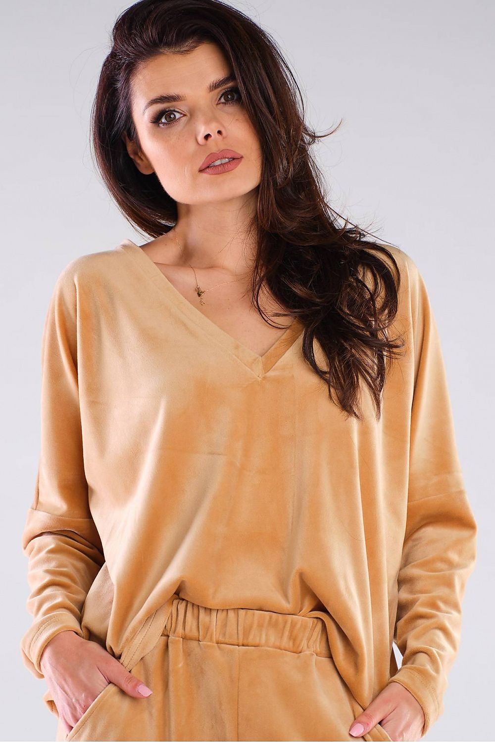   Bluzka Damska Model A417 Beige - awama 