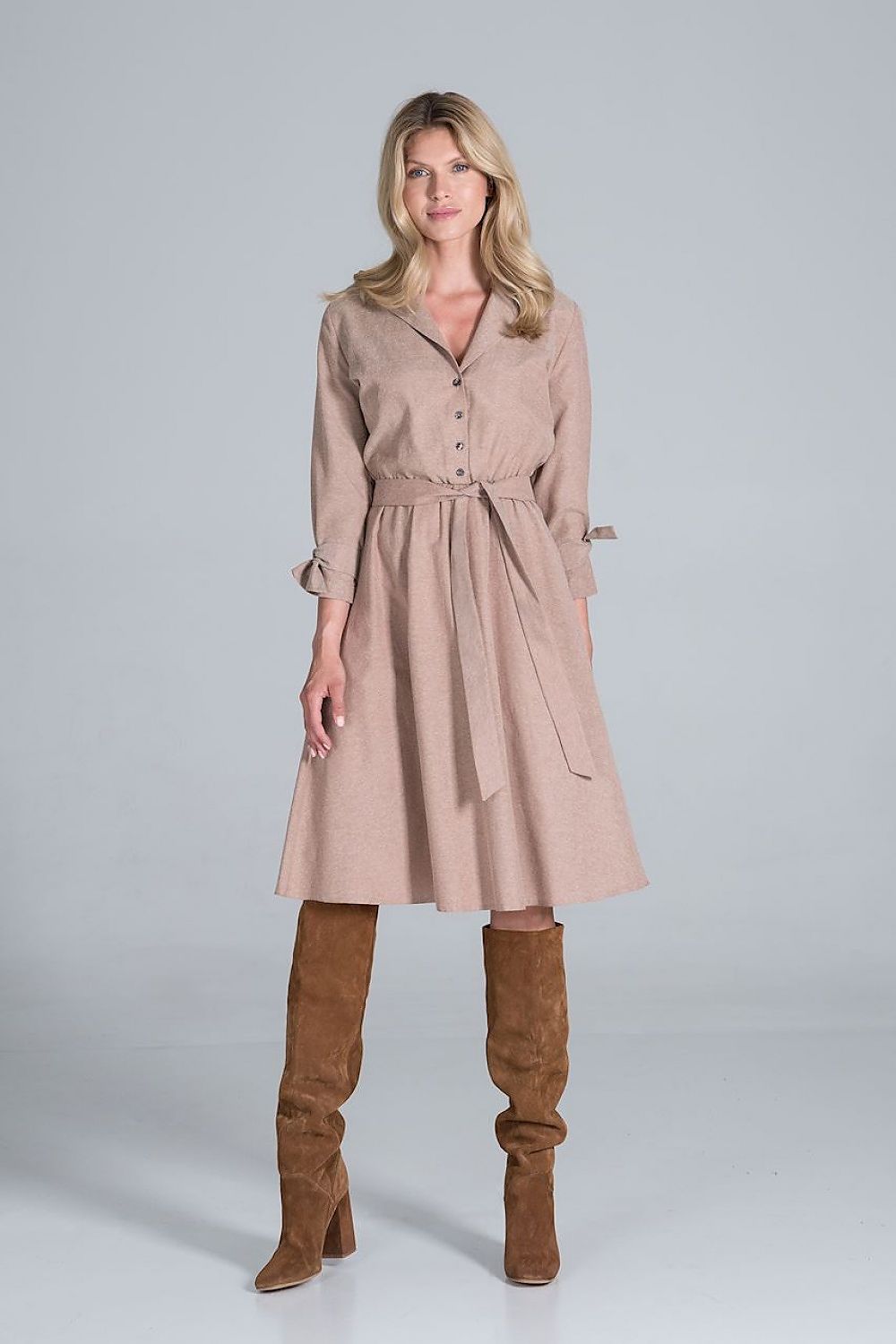  Sukienka Model M838 Beige - Figl 