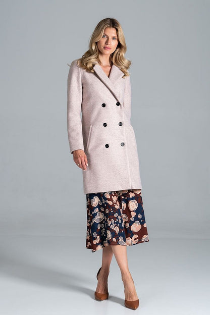   Płaszcz Model M832 Pink Melange - Figl 