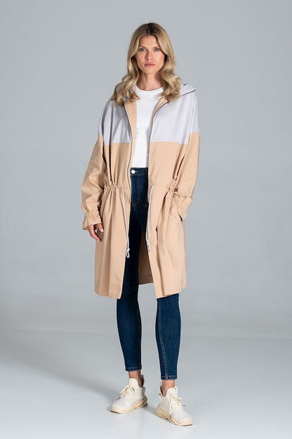   Płaszcz Model M817 Beige/Grey - Figl 