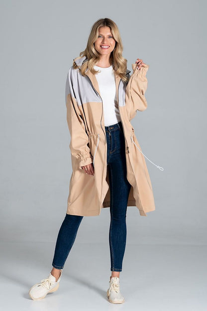   Płaszcz Model M817 Beige/Grey - Figl 