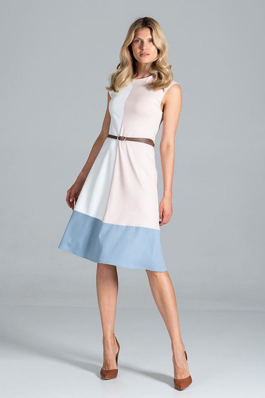  Sukienka Model M815 Ecru/Pink/Blue - Figl 
