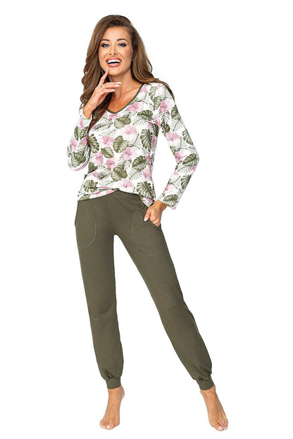  Piżama Damska Model Mila Khaki - Donna 