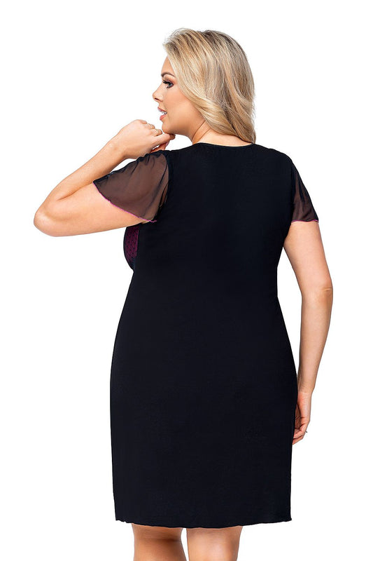  Koszulka nocna Koszulka Model Zoya Size Plus Black - Donna 