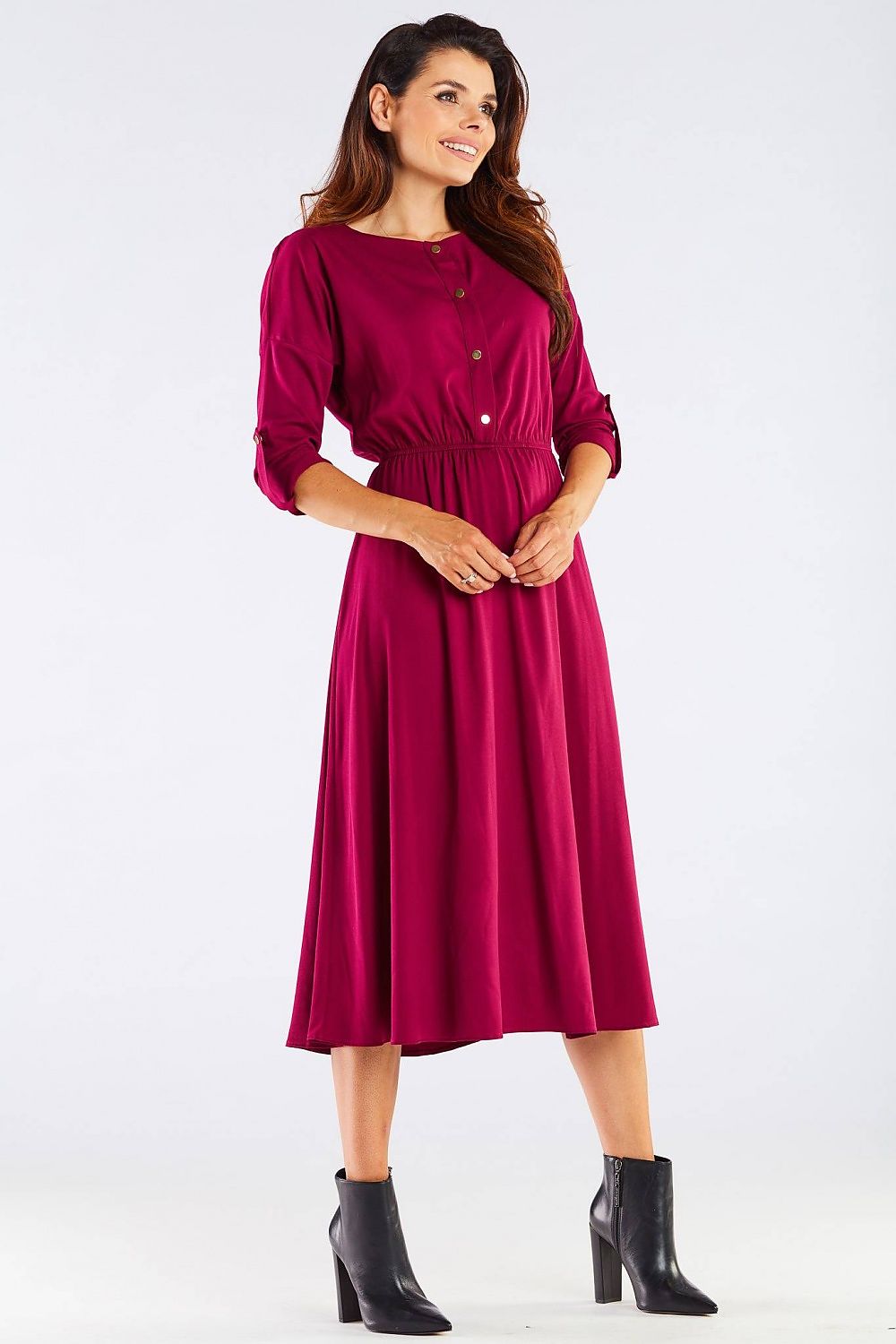  Sukienka Model A452 Bordo - awama 