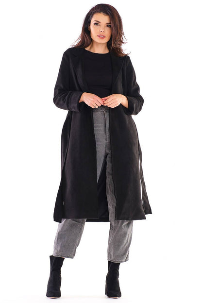   Płaszcz Damski Model A464 Black - awama 
