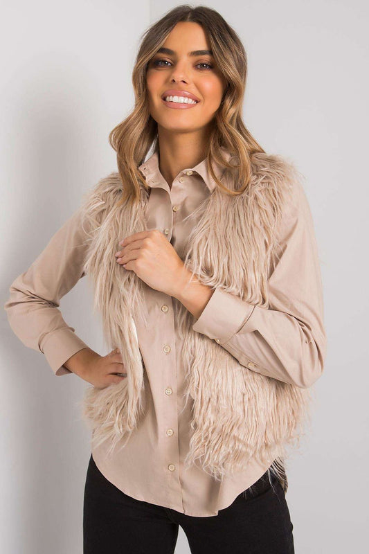   Kamizelka Damska Model TW-KZ-2115.32X Beige - Och Bella 