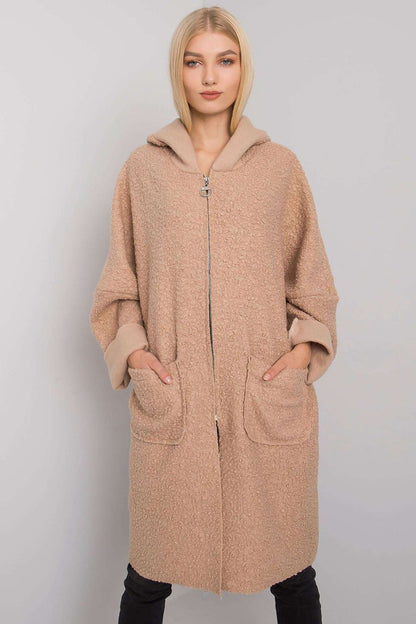   Płaszcz Damski Model TW-PL-BI-21715.63P Beige - Och Bella 