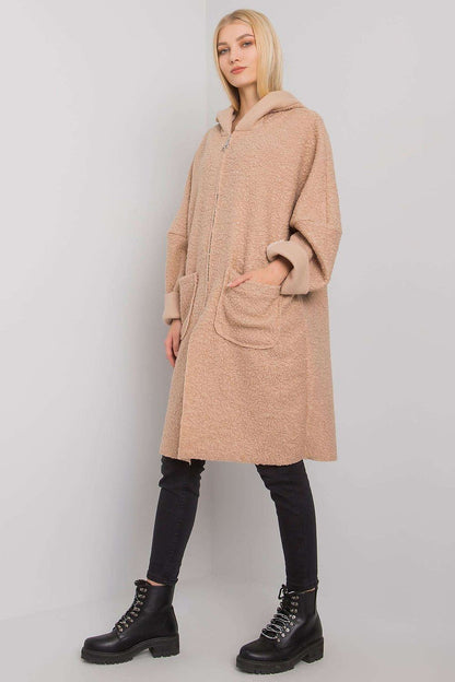   Płaszcz Damski Model TW-PL-BI-21715.63P Beige - Och Bella 