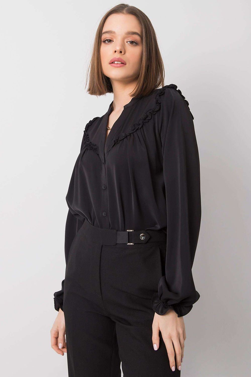   Koszula Damska Model TW-KS-BP-5078.21 Black - Och Bella 