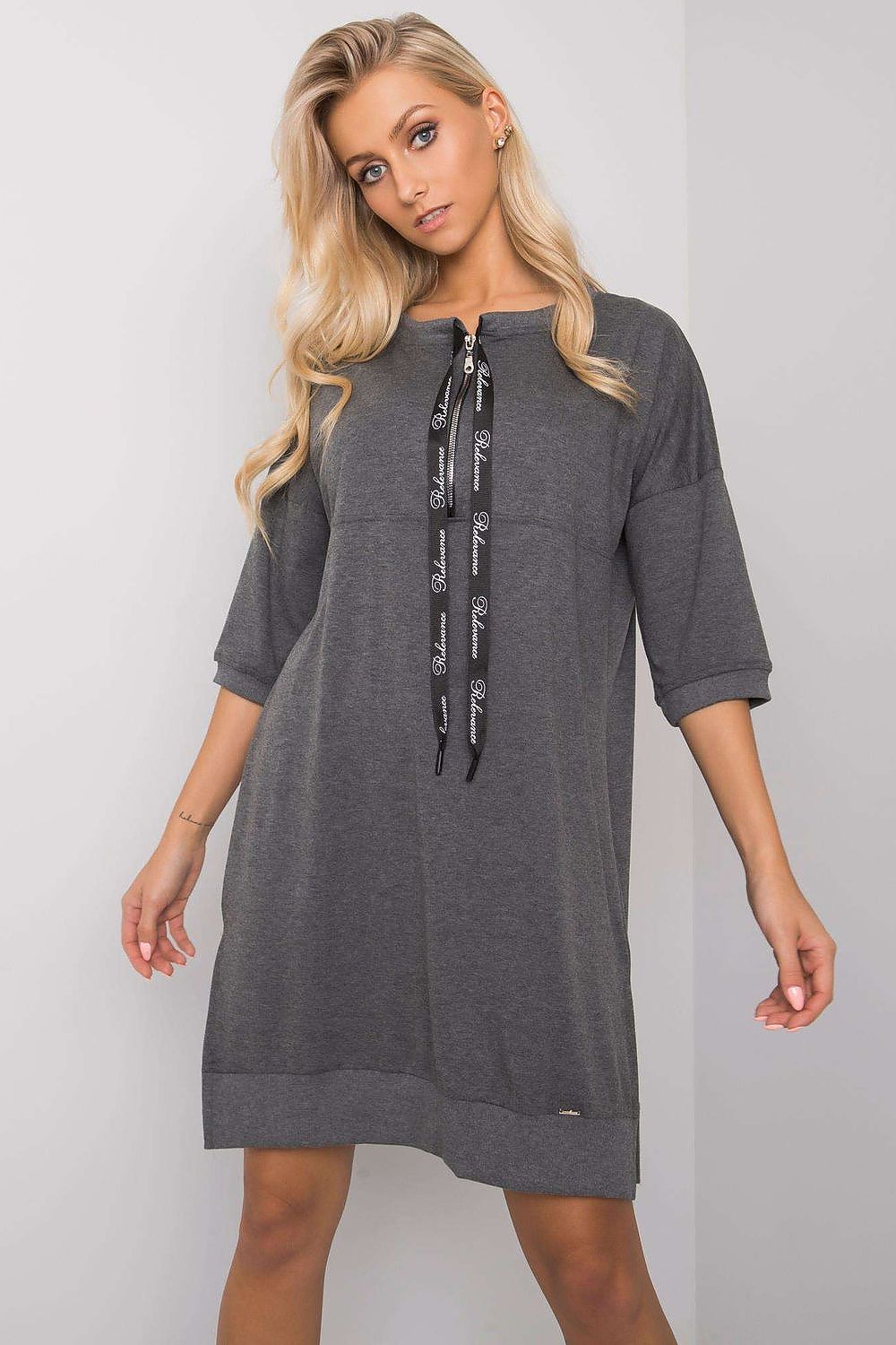  Sukienka Model RV-SK-6273.47P Dark Grey - Relevance 