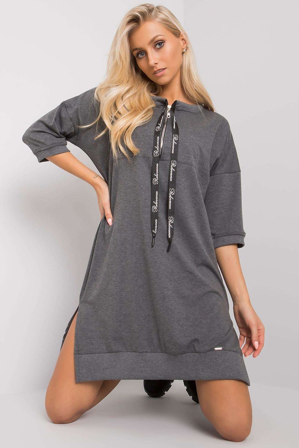  Sukienka Model RV-SK-6273.47P Dark Grey - Relevance 