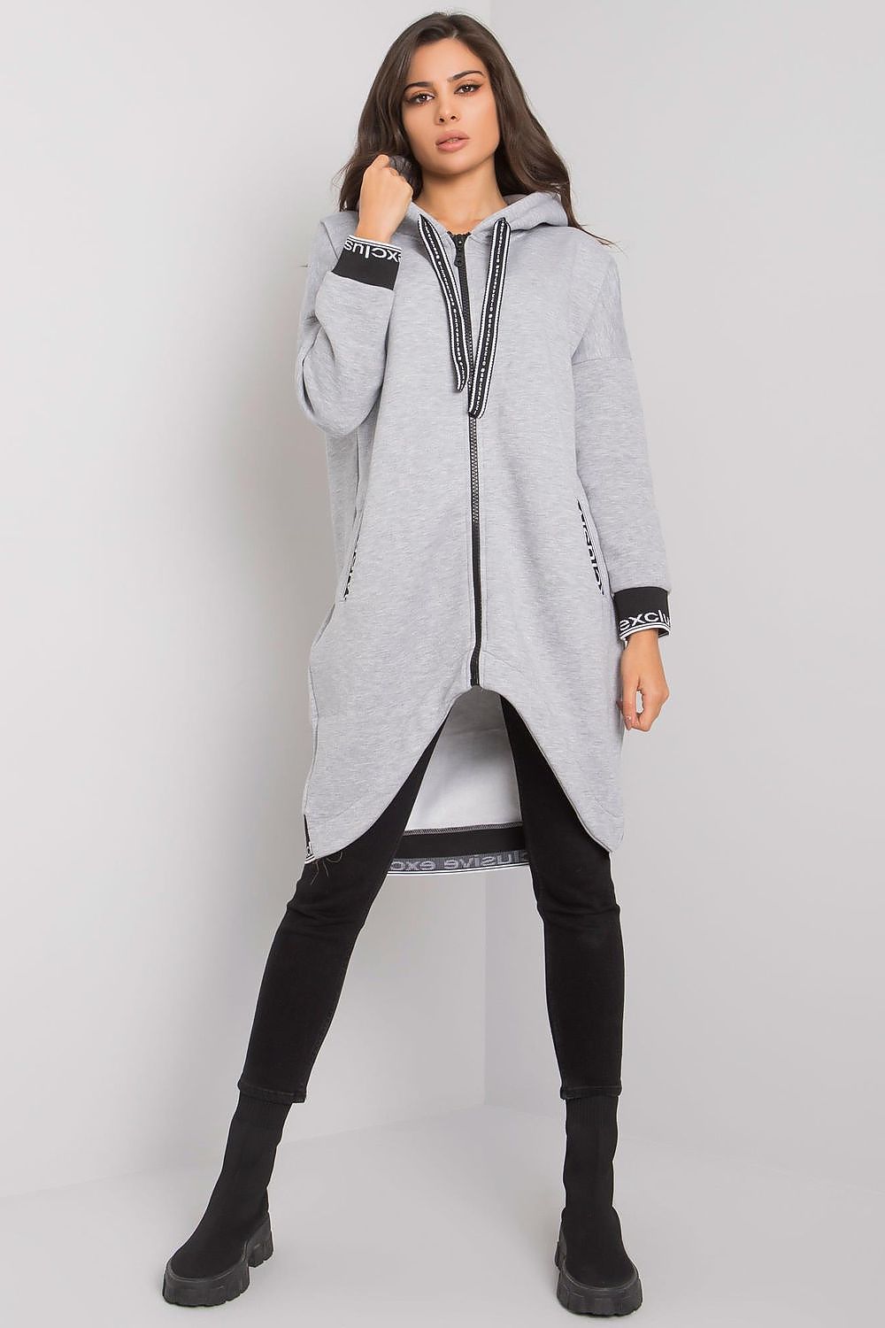   Bluza Damska Model RV-BL-6832.10 Grey - Relevance 