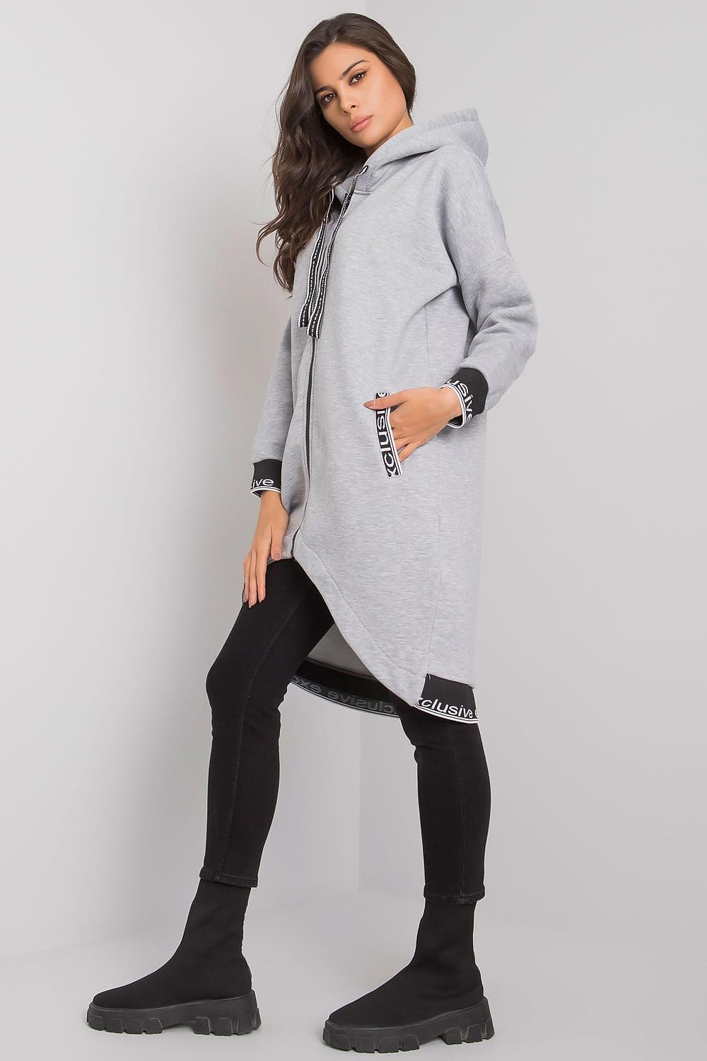   Bluza Damska Model RV-BL-6832.10 Grey - Relevance 