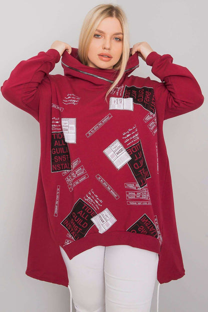   Bluza Damska Model RV-BL-7217.79P Bordo - Relevance 