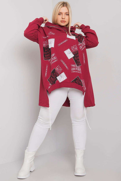   Bluza Damska Model RV-BL-7217.79P Bordo - Relevance 