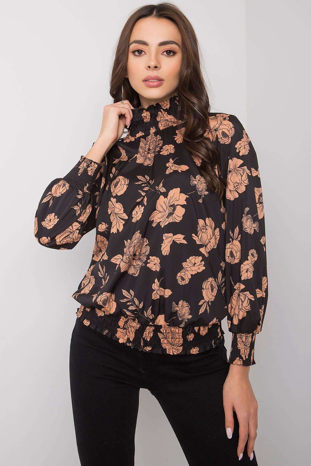   Bluzka Model DHJ-BZ-8501.79 Black/Beige - Italy Moda 