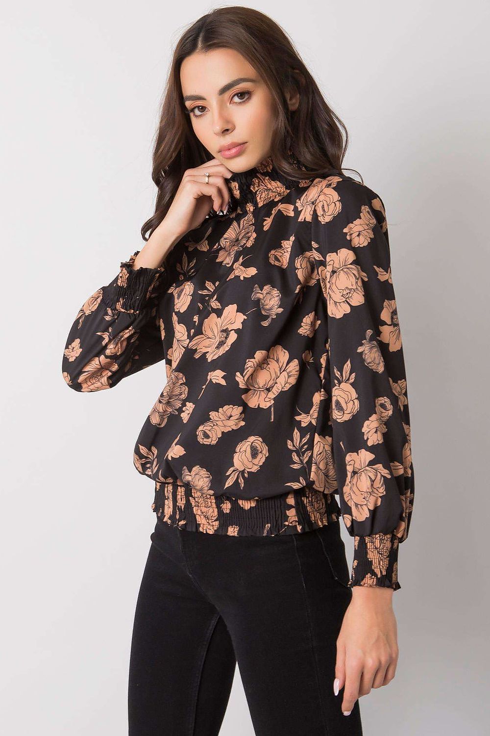   Bluzka Model DHJ-BZ-8501.79 Black/Beige - Italy Moda 