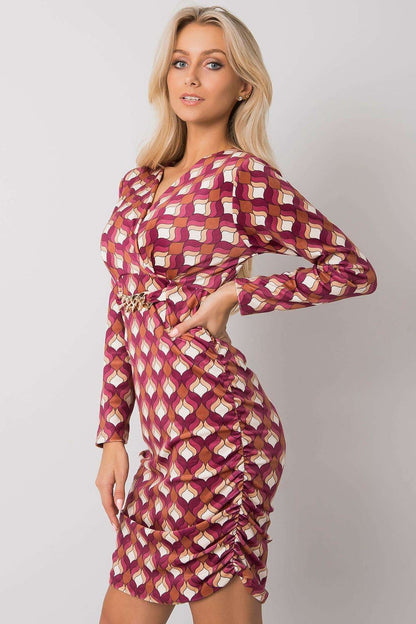 Sukienka Model DHJ-SK-12695.26P Dark Pink - Italy Moda 