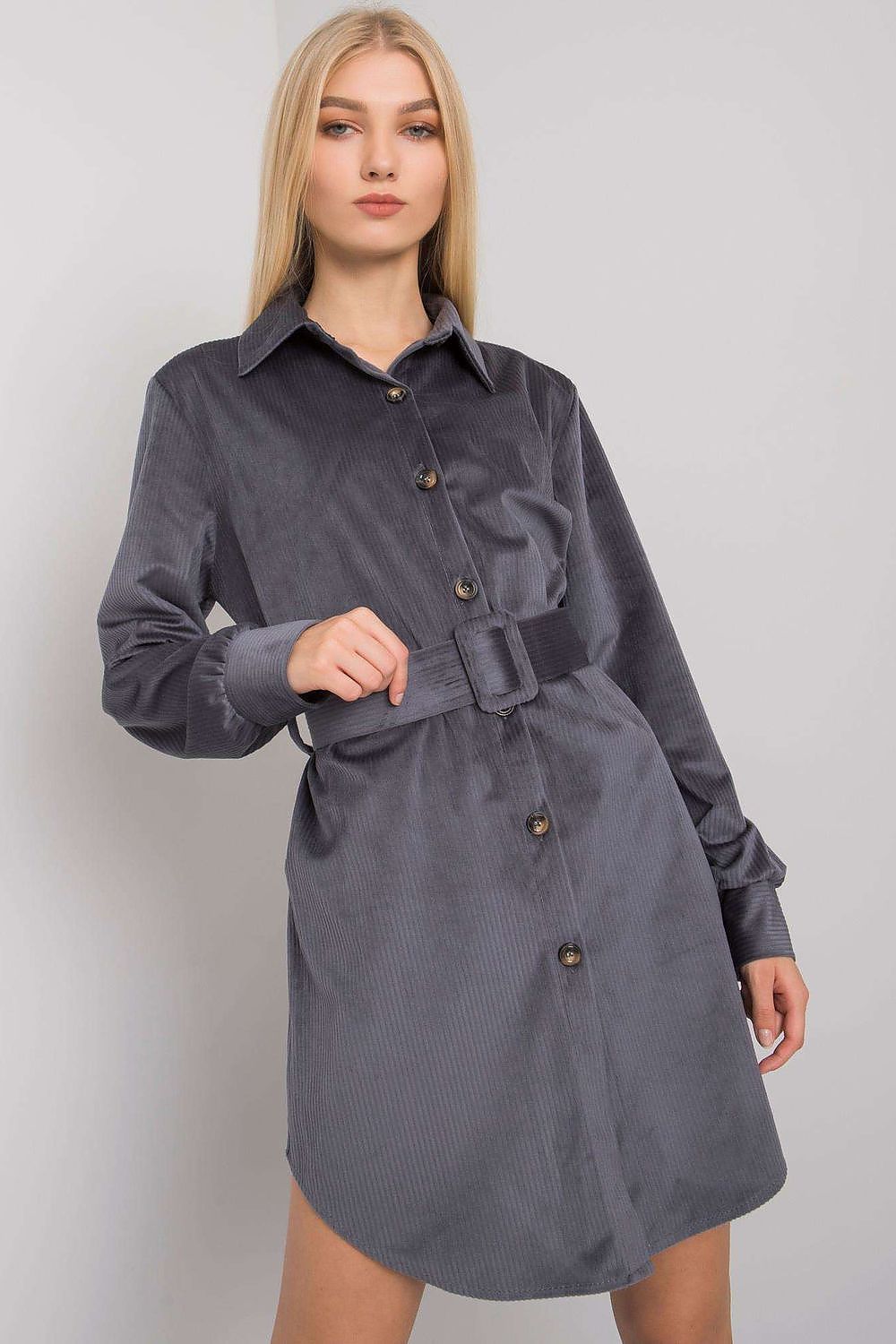  Sukienka Model DHJ-SK-10333.12P Grafit - Italy Moda 