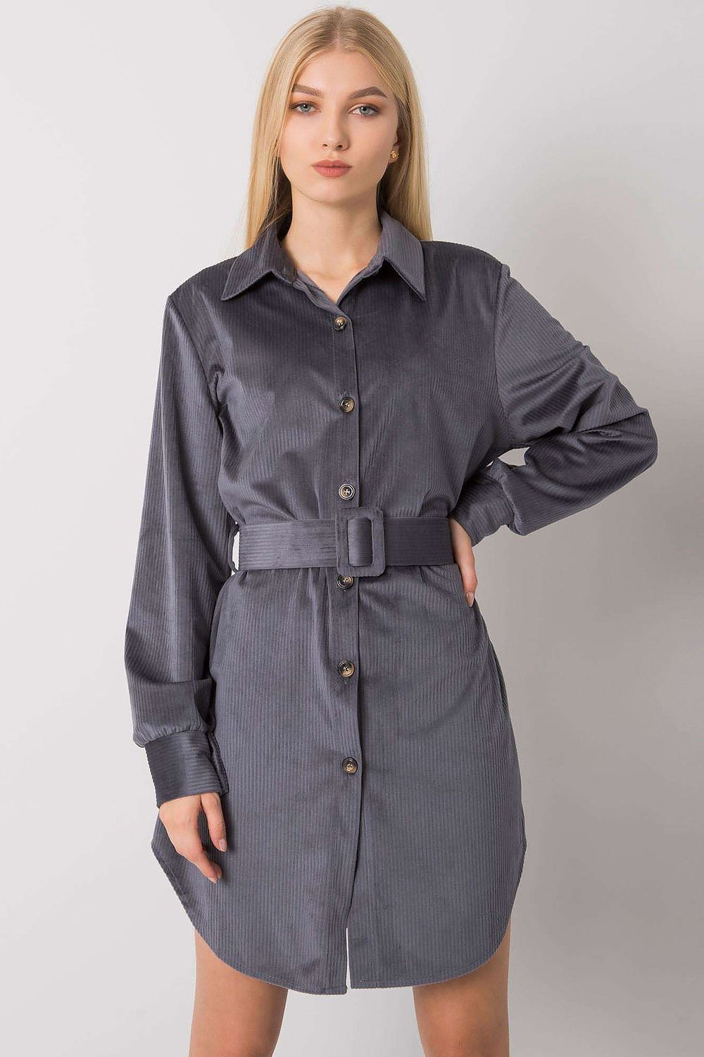  Sukienka Model DHJ-SK-10333.12P Grafit - Italy Moda 