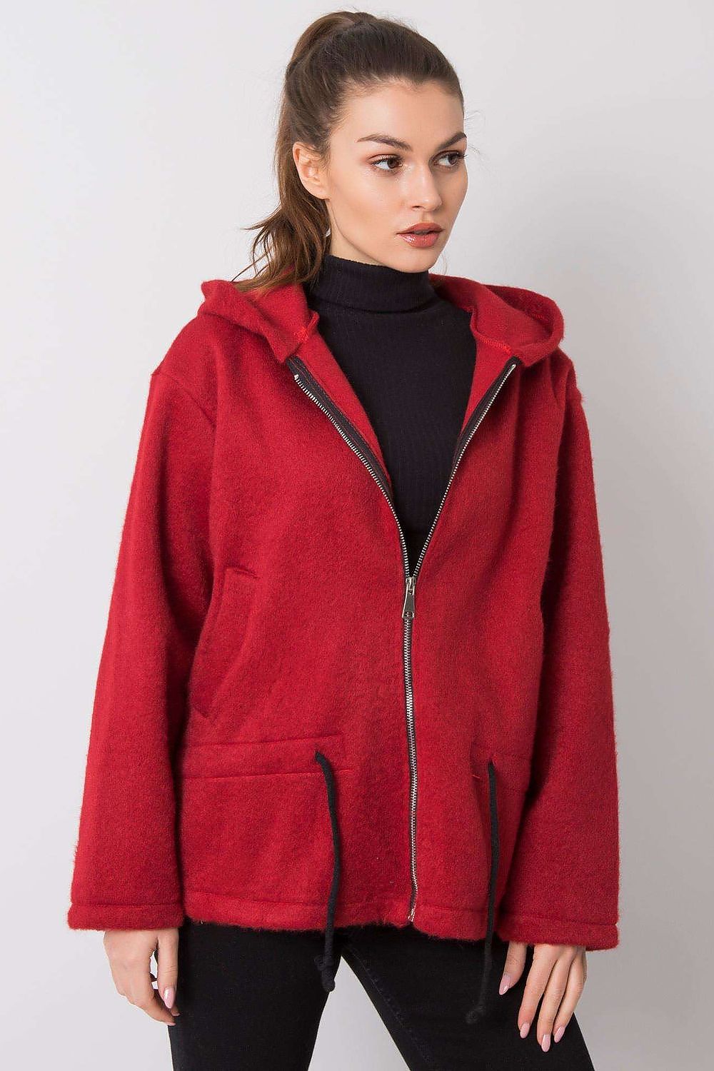   Bluza Damska Model MI-PL-24512.00X Bordo - Italy Moda 