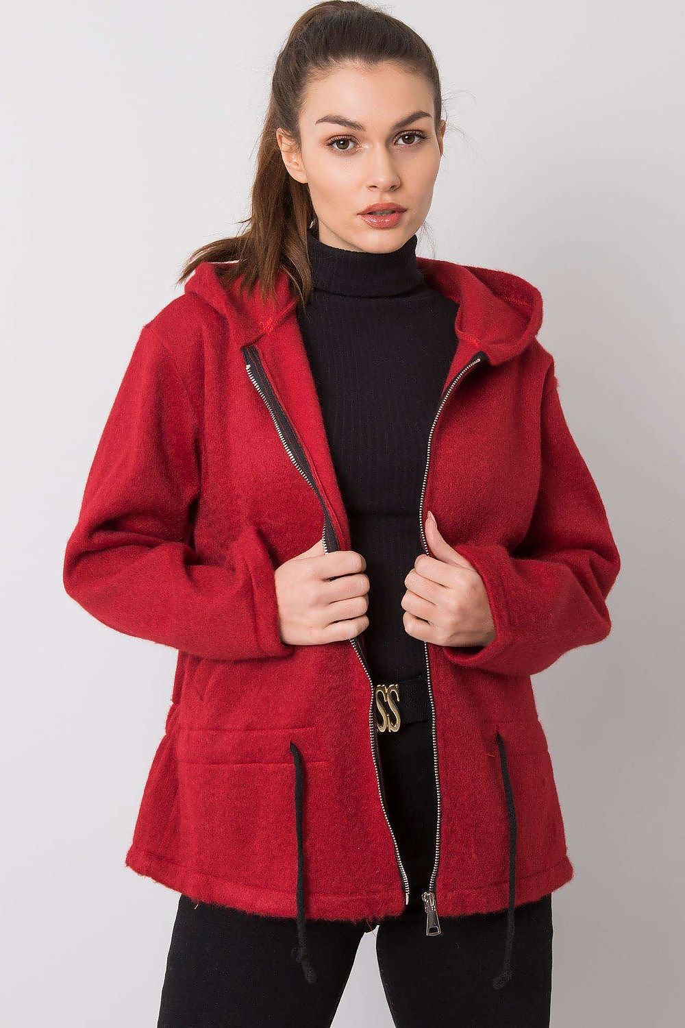   Bluza Damska Model MI-PL-24512.00X Bordo - Italy Moda 