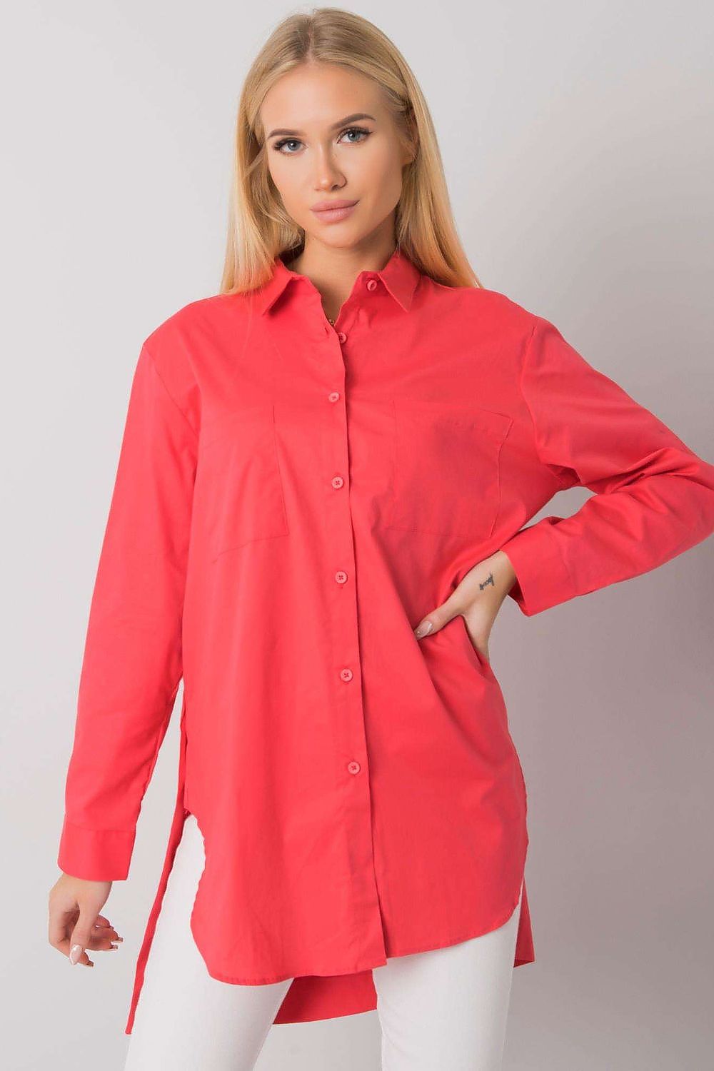   Koszula Damska Model EM-KS-001.46 Coral - Ex Moda 