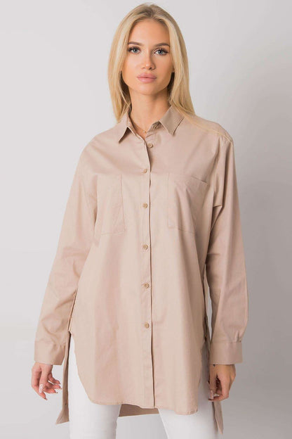   Koszula Damska Model EM-KS-001.46 Beige - Ex Moda 