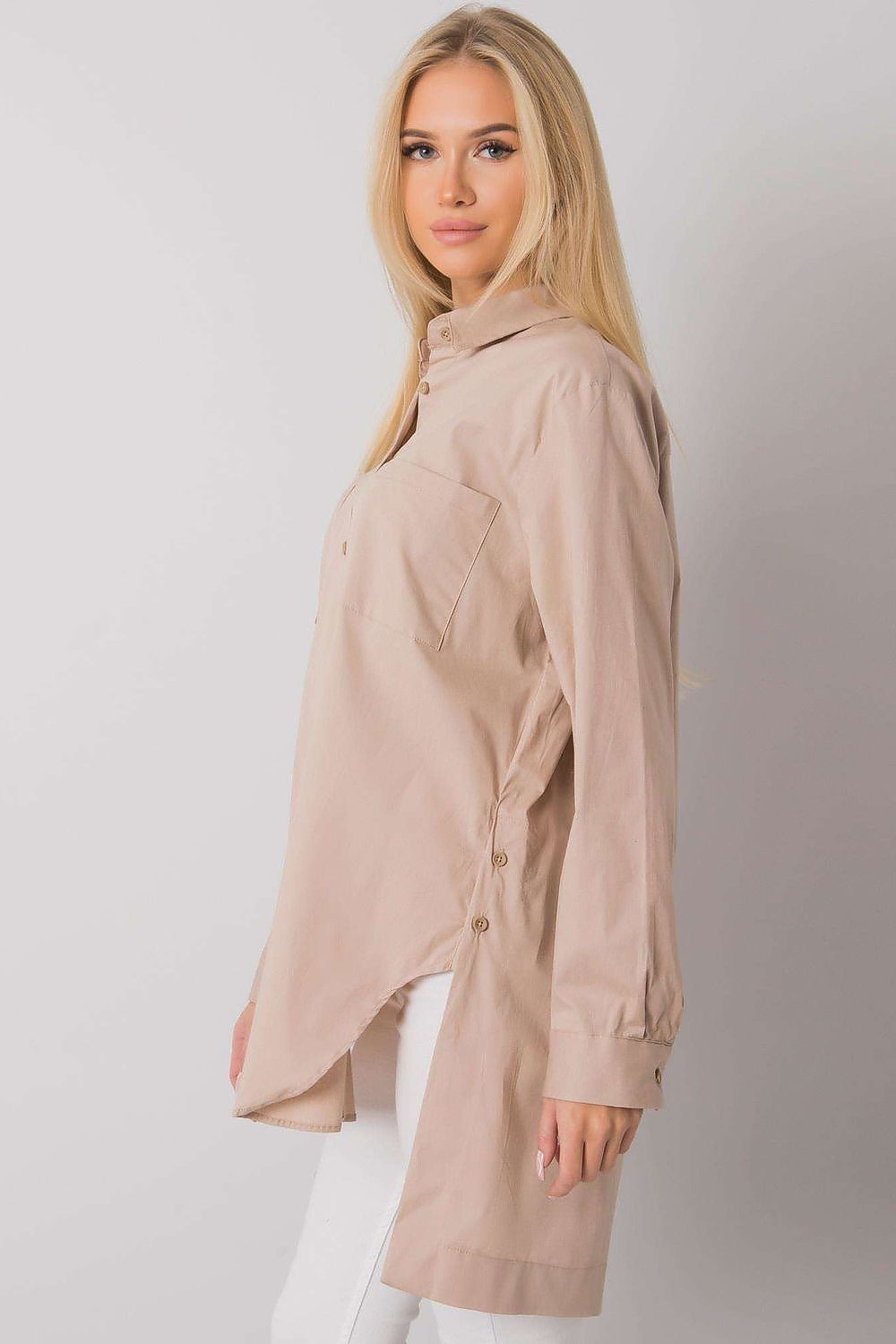   Koszula Damska Model EM-KS-001.46 Beige - Ex Moda 