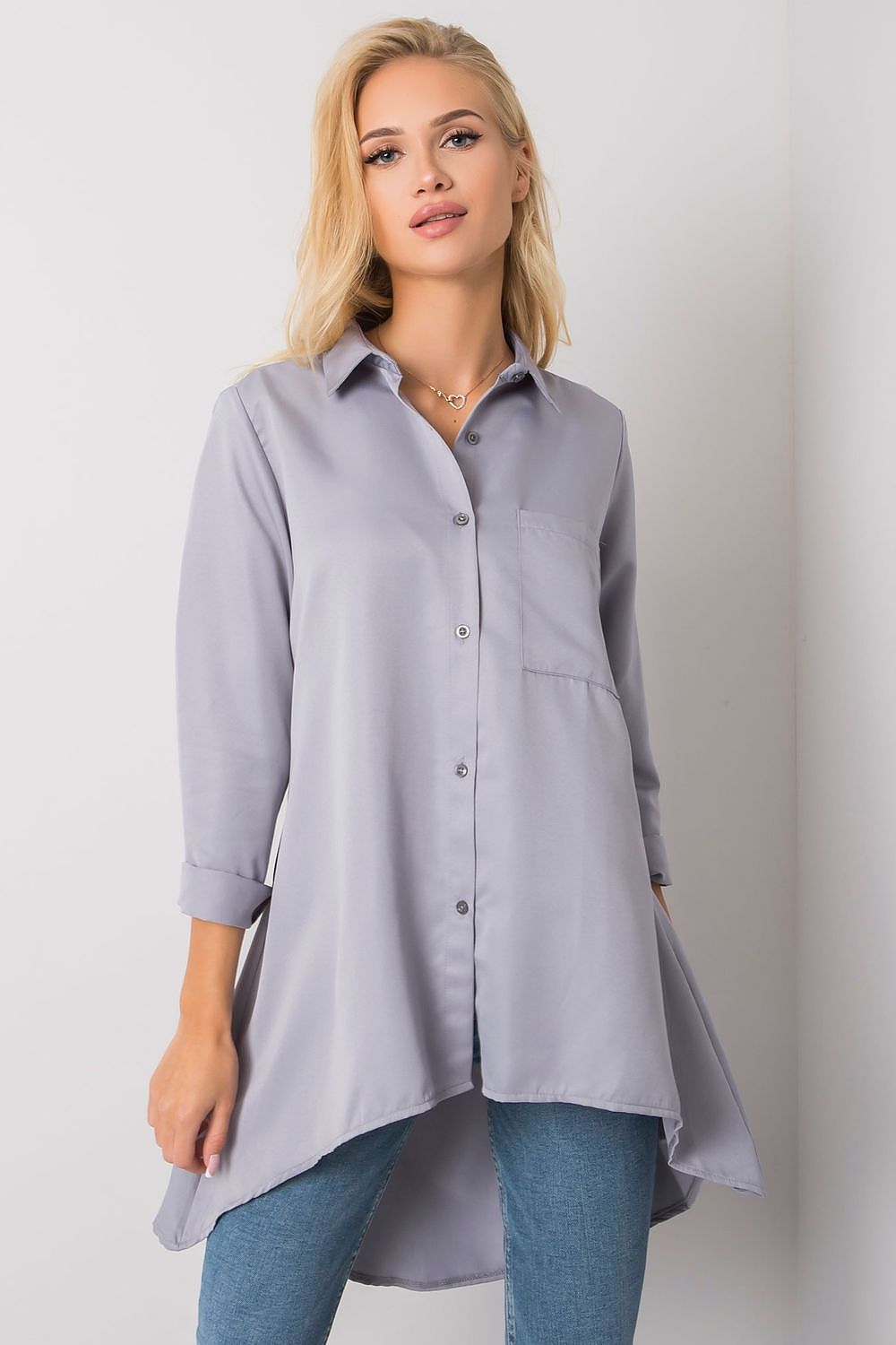   Koszula Damska Model EM-KS-556-1.11 Grey - Ex Moda 