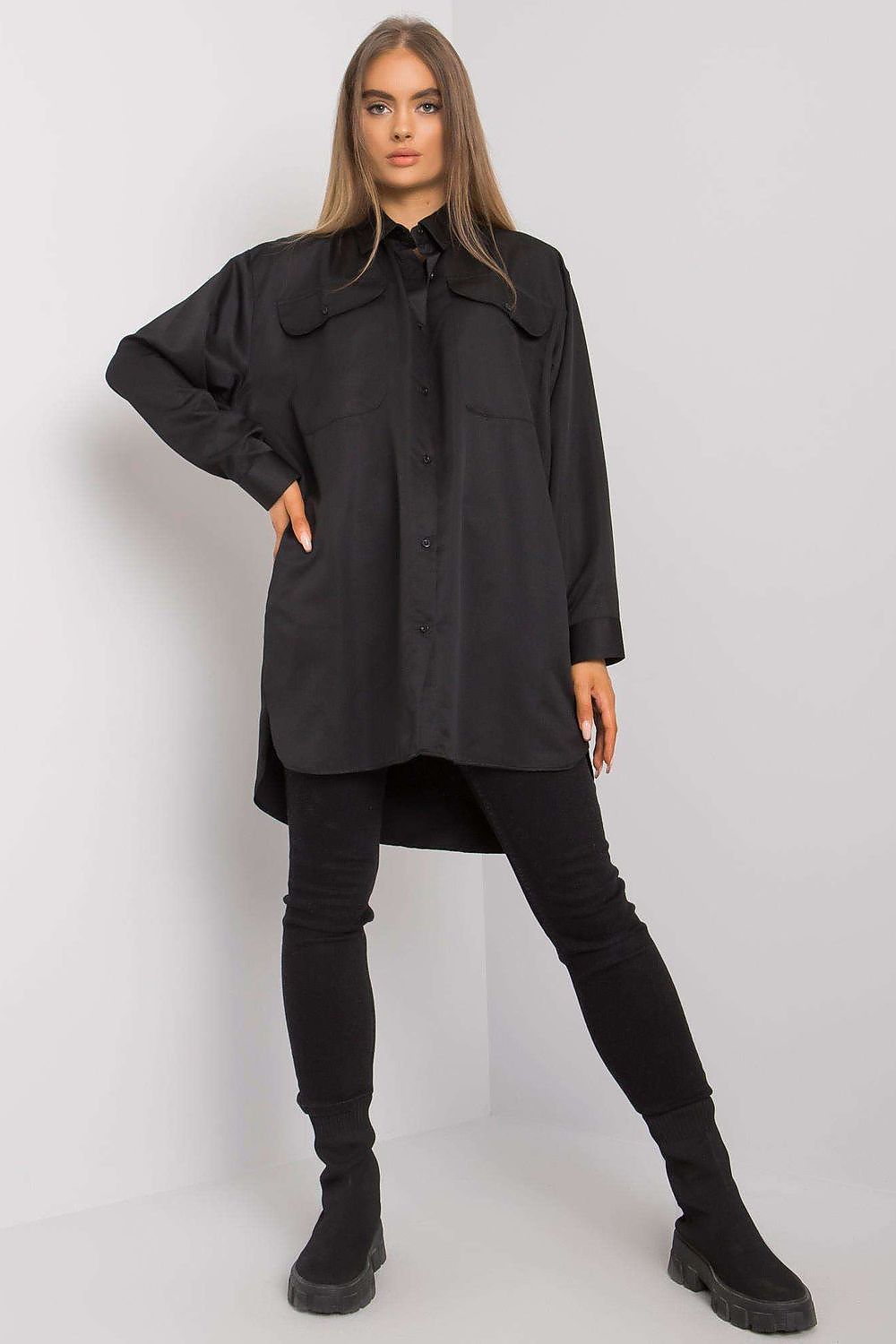   Koszula Damska Model EM-KS-678-1.09 Black - Ex Moda 
