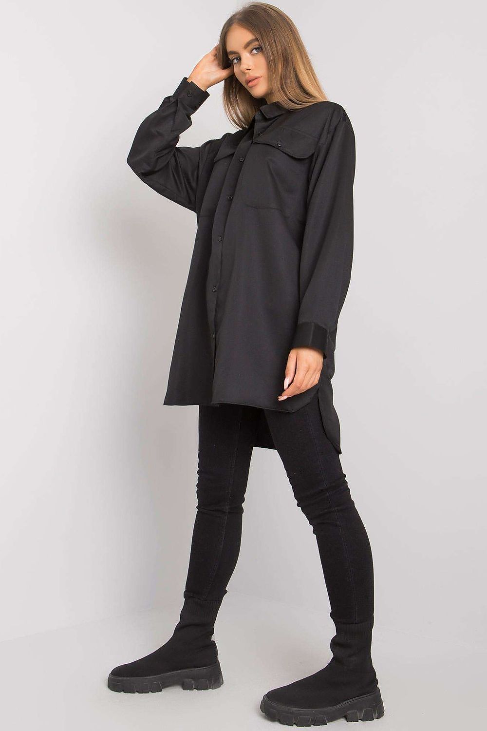   Koszula Damska Model EM-KS-678-1.09 Black - Ex Moda 