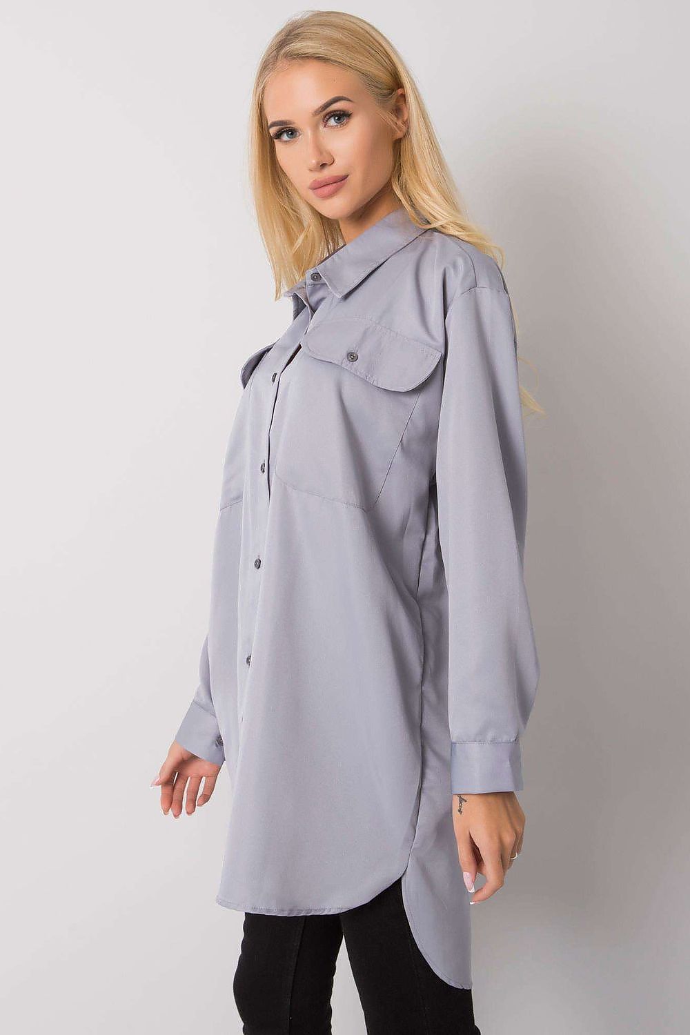   Koszula Damska Model EM-KS-678-1.09 Grey - Ex Moda 