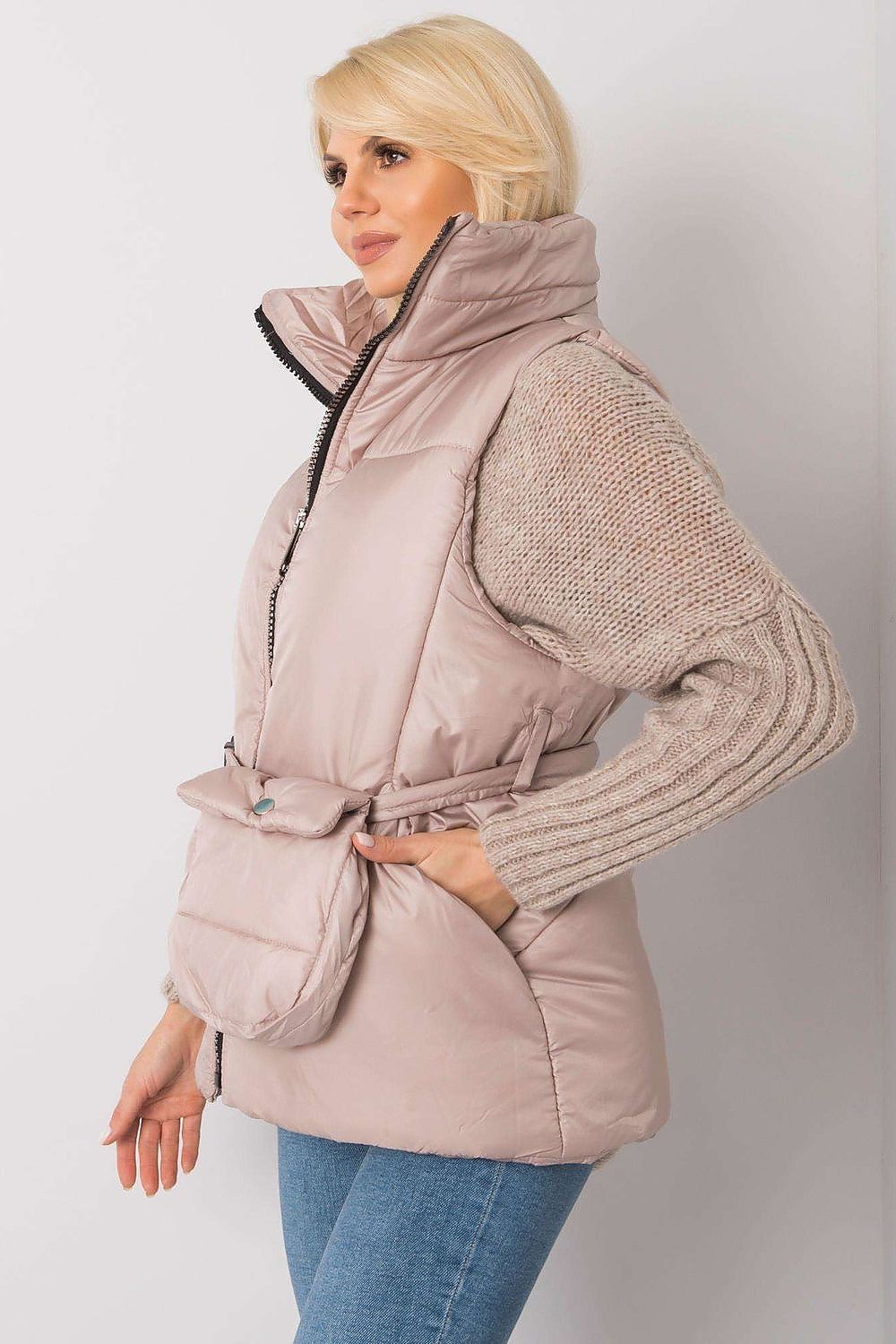   Kamizelka Model EM-KZ-611.40X Beige - Ex Moda 