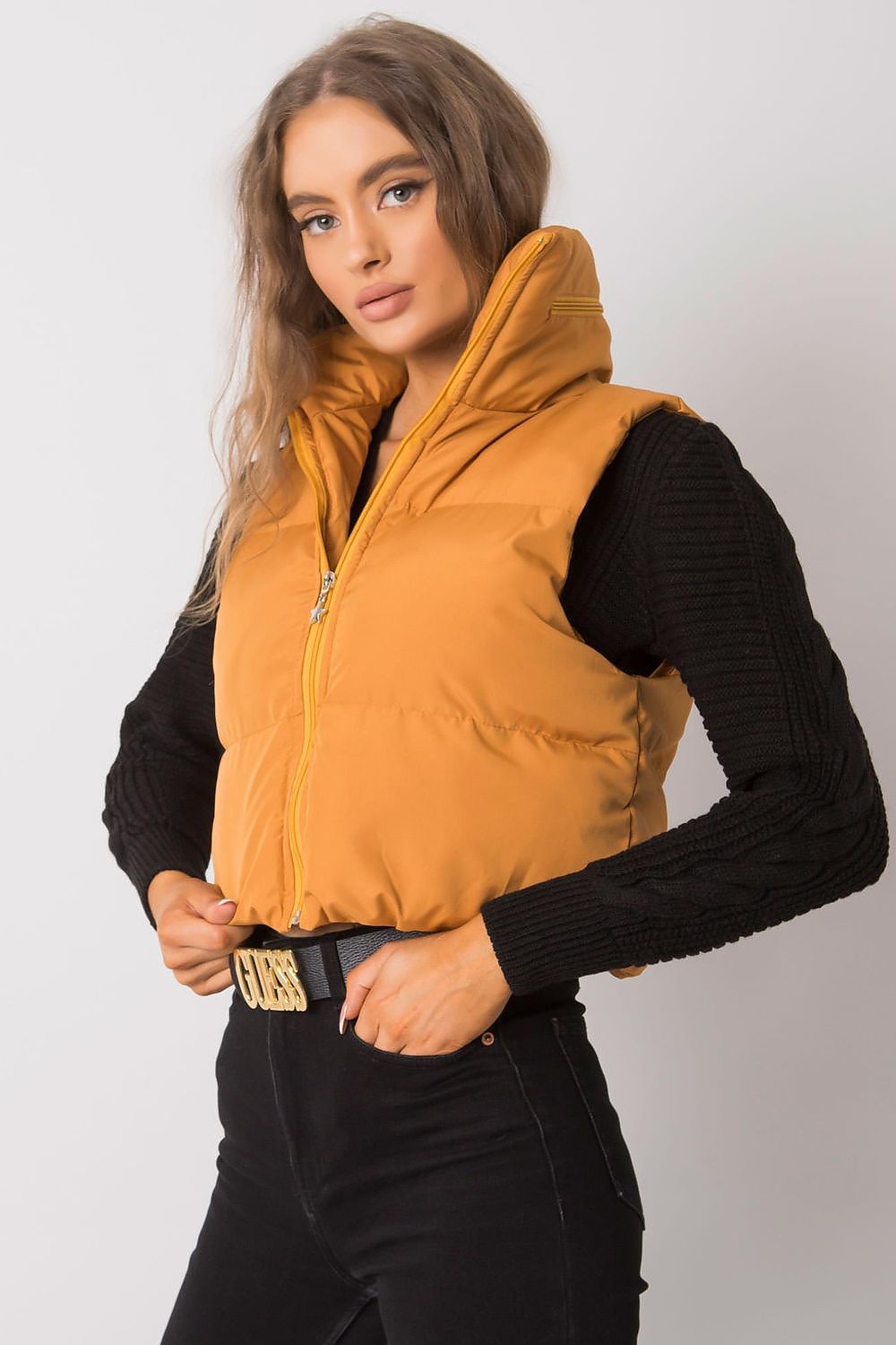   Kamizelka Model EM-KZ-898.30 Dark Yellow - Ex Moda 