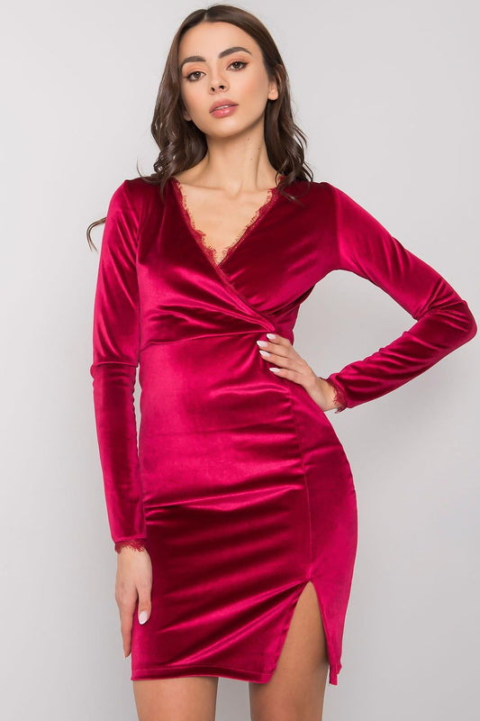  Sukienka Model RV-SK-7343.29X Bordo - Rue Paris 