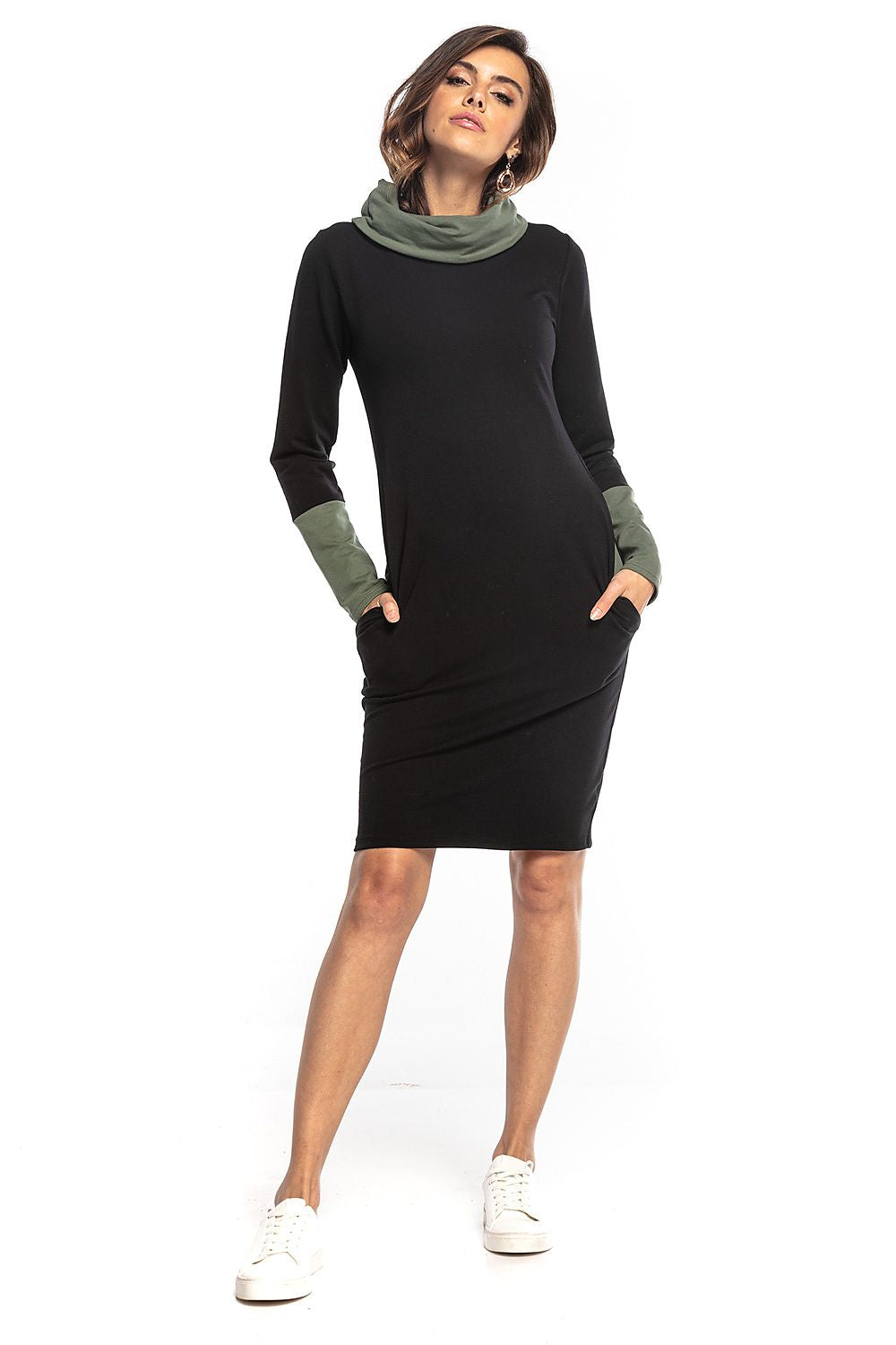  Sukienka Model T360/7 Black/Khaki - Tessita 
