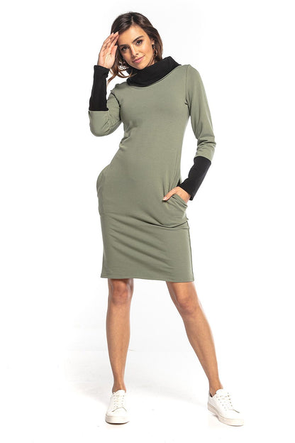  Sukienka Model T360/6 Khaki/Black - Tessita 