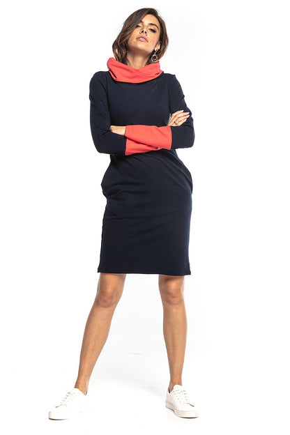  Sukienka Model T360/5 Navy/Coral - Tessita 
