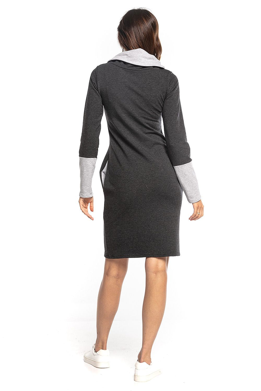  Sukienka Model T360/3 Dark Grey/Light Grey - Tessita 