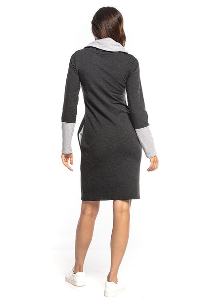  Sukienka Model T360/3 Dark Grey/Light Grey - Tessita 