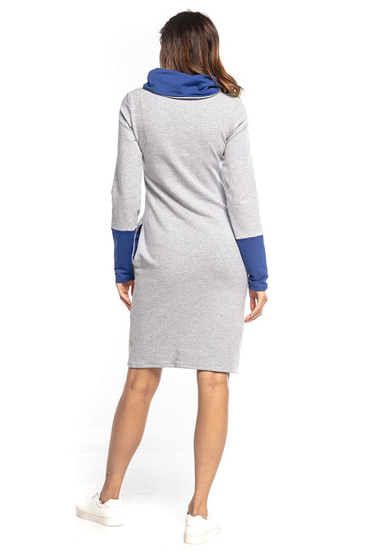  Sukienka Model T360/2 Light Grey/Blue - Tessita 