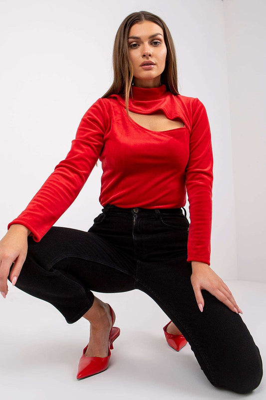   Bluzka Model DHJ-BZ-6561.09P Red - Italy Moda 