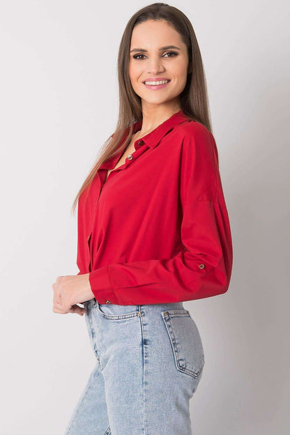   Koszula Damska Model EM-KS-004.42 Dark Red - Ex Moda 
